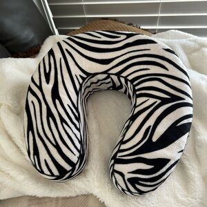 Memory Foam Zebra Print Travel Neck Pillow